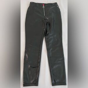 Guess Leggings Pants Women  Black Faux Leather‎  Rockstar Biker Stretch Sz Large